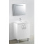 Meuble + vasque Toucan Portes 600 x 480 mm miroir mi-hauteur - led intégrée