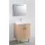 Meuble + vasque Toucan Portes 600 x 480 mm miroir mi-hauteur - led intégrée