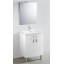 Meuble + vasque Toucan Portes 600 x 480 mm miroir mi-hauteur - applique led