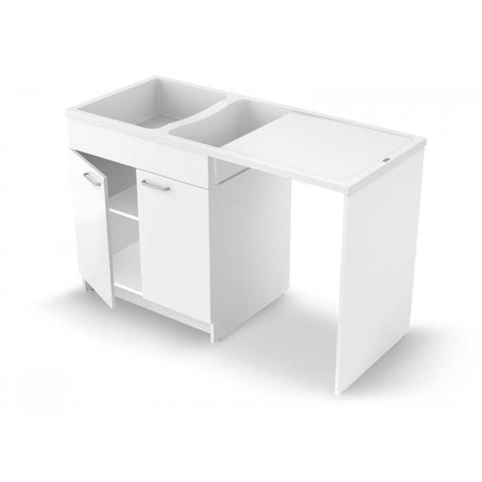 Concept meuble + évier Giga 140 Portes mélaminé hydrofuge 1400 x 600 mm -  Boutique Pro Carea Sanitaire