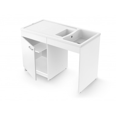 Concept meuble + évier Giga Senior 120 mélaminé hydrofuge 1200 x 600 mm